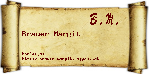 Brauer Margit névjegykártya